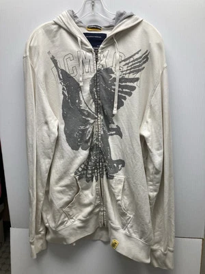 Vintage Y2K Nautica Jeans Full Zip Hoodie Roman Numeral Eagle 1999 Men's 2XL - Image 1 of 4