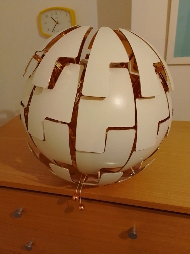 IKEA PS 2014 Death Star Ceiling Pendant Light White Copper, Ø34 Cm - Image 1 of 1