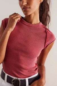 Camiseta Free People Samba Red Ever Had para mujer mediana nueva con etiquetas - Imagen 1 de 3
