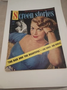 1952 DECEMBER SCREEN STORIES MAGAZINE - LANA TURNER FRONT COVER NO LABEL - Imagen 1 de 1