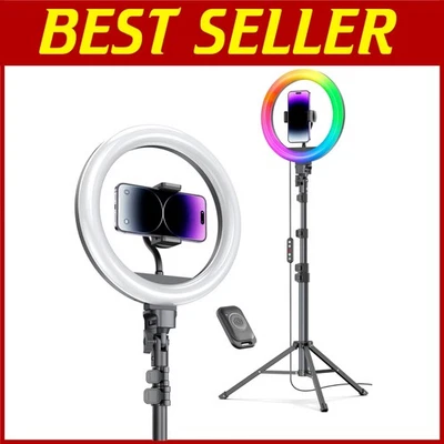 12'' Ring Light with Stand - 38 Color Modes - Image 1 of 4