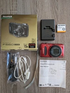 Fujifilm FinePix F660EXR Digital Camera 16MP Charger Battery Box Tested & Works - Picture 1 of 4