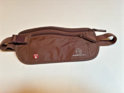 Alpha Keeper RFID 隐藏钱带 - 棕色 — 第 1/4 张图片
