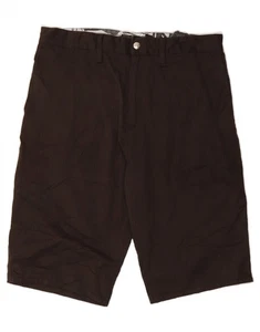 QUIKSILVER Mens Cargo Shorts W34 Large Brown Pinstripe Polyester TO10 - Picture 1 of 3