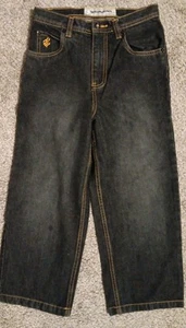 Rocawear Girls Jeans Sz 7x 25x20 Flare Bootcut Snap Closure Dark Wash RN 46795 - Picture 1 of 8
