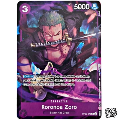 One Piece Card Game Roronoa Zoro OP09-076 Welcome Pack Vol.2 Promo English - Bild 1 von 4