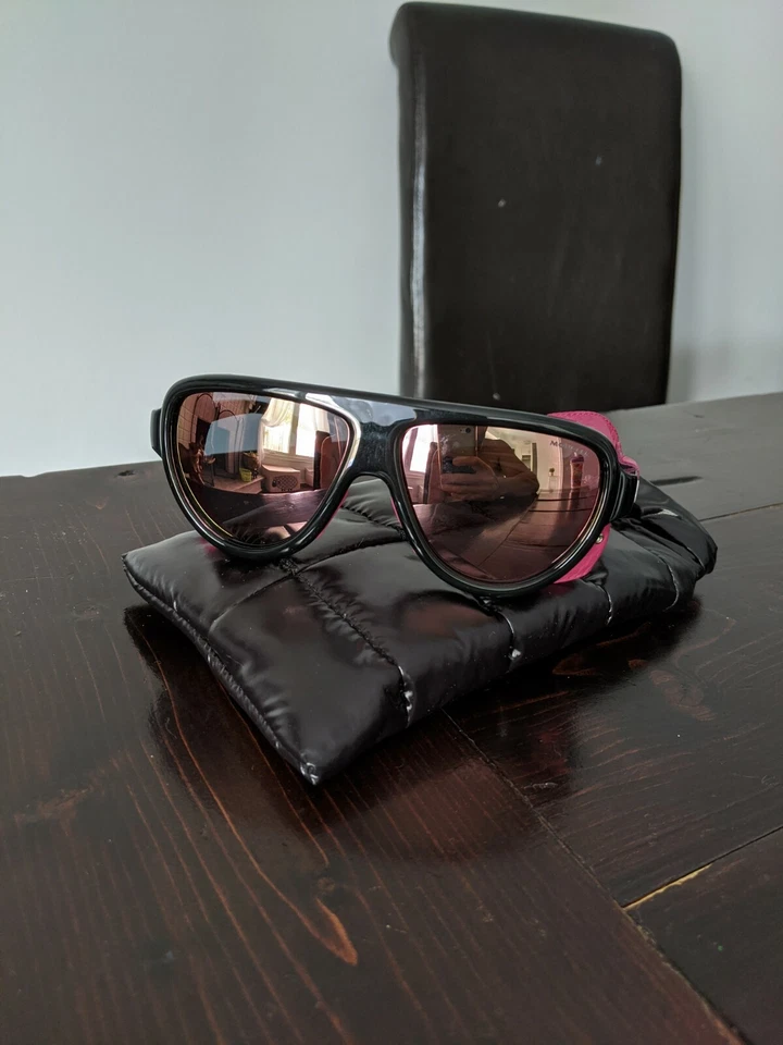 TOTALMENTE NUEVO Moncler ML 0089 UNISEX Para mujeres Hombres NEGRO ROSA Gafas de sol 57[]13 140 Foto 1 de 4