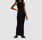 $360 Sir. Women's Black Sleeveless Draped Cutout Side Kelvin Sheath Dress Size 3
