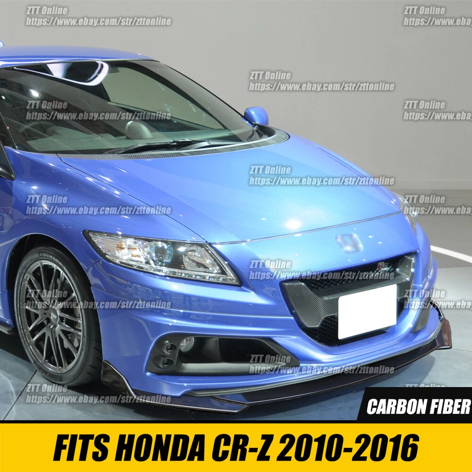 Kit de carrocería de alerón labial de barbilla para parachoques delantero Honda CR-Z CRZ 2010-2016 aspecto de carbono Foto 1 de 1