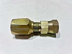 10416N-616 WEATHERHEAD Steel 1" Hose x 1" JIC 37 DEG FEM Swivel Field Attach - Picture 1 of 5