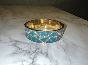 KATE SPADE GARDEN GROVE VERZIERTER SCHARNIER ARMREIF ARMBAND TÜRKIS - Bild 1 von 8