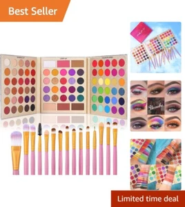 Vibrant 86 Color Eyeshadow Palette with 15 Brushes - Perfect for Everyday Beauty - Picture 1 of 9