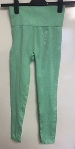 Maya Woman’s Green High Rise Waist Workout Yoga Fitness Leggings UK Size S 8/10 - Picture 1 of 8