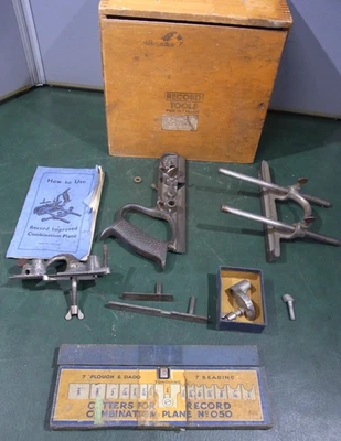 Vintage Record No 50 Combination Plane Complete 15 Cutters Boxed Instructions - Image 1 of 4