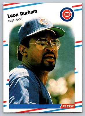 1988 Fleer #420 Leon Durham Chicago Cubs - Image 1 of 2