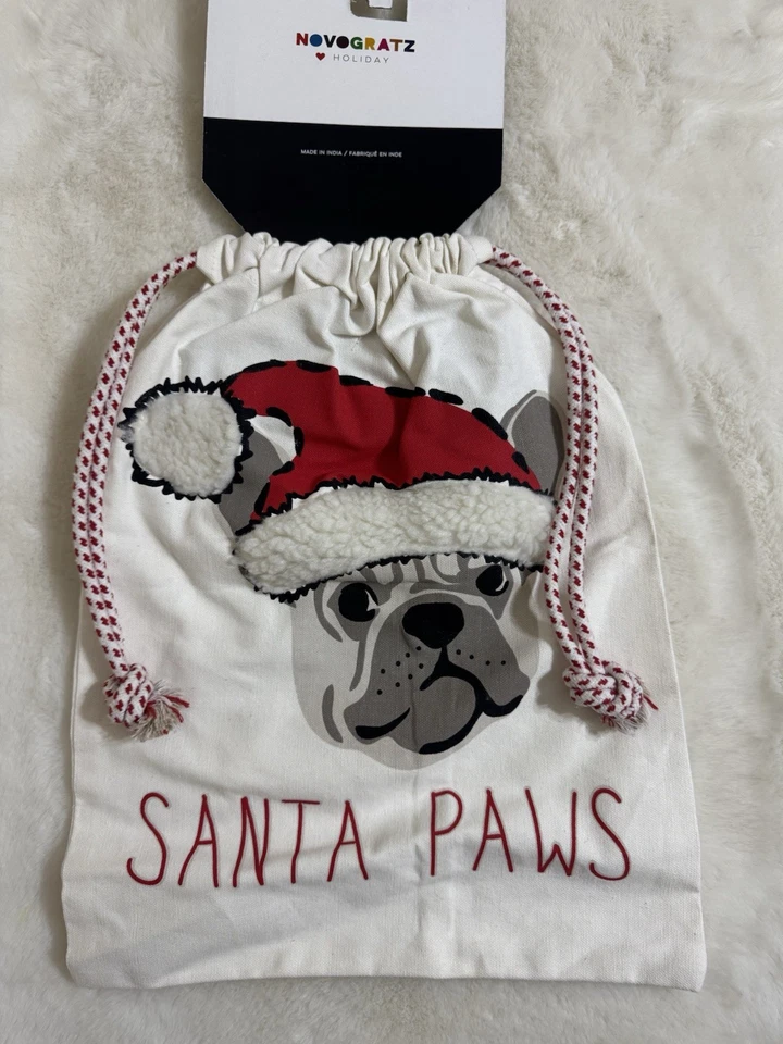 Novogratz Navidad Vacaciones Frenchie/Bulldog Francés Saco de Regalo Foto 1 de 2