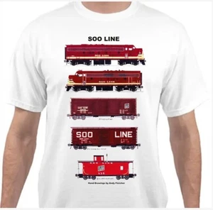 Camiseta Soo Line Tren Ferrocarril Era Granate por Andy Fletcher - Imagen 1 de 1