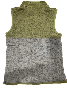 Boys' Knit Fleece Zip-Up Vest - Cat & Jack Olive Green/Tan M - Picture 1 of 2