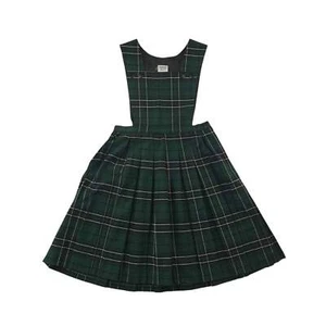 Tartan verde scuola Pinafore - Foto 1 di 10