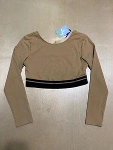 Camisa Joy Lab Crop Top Manga Larga Azul JoyLab Yoga Pilates Talla Grande - Imagen 1 de 10