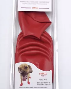 PawZ Protex Dog Boots Water-Proof Paws Disposable Reusable Small Red - Picture 1 of 4