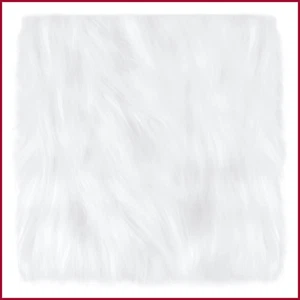Fuzzy Locker Rugs Square White Furry and Cute Locker Decorations w/ Anti-Slip - Picture 1 of 8