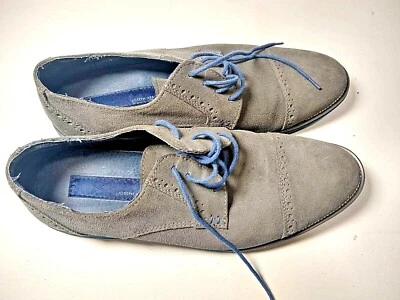 Zapatos para hombre Joseph Abboud talla 10,5 gris gamuza cuero azul con cordones  Foto 1 de 4