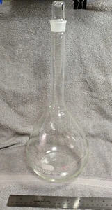 Pyrex 2000ml 2L Volumetric Flask Glass #5640 with Stopper Made in USA - Picture 1 of 4