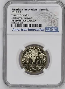 2019 S $1 NGC PF 69 Georgia Trustees Garden American Innovation LowPop First Day - Picture 1 of 3