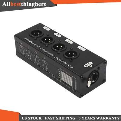 2PCS 4 Channel XLR Male Female to Single Ethercon Audio Network Cable Extender - Image 1 of 4