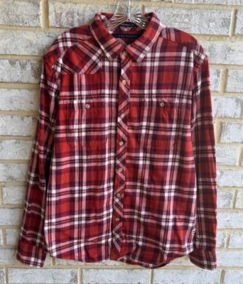 Sean John 量身定制格子长袖纽扣衬衫男式 XL 码 — 第 1/4 张图片