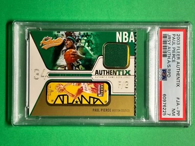 PAUL PIERCE 2003 FLEER AUTHENTIX 48/80 All-Star Jersey game worn PSA 7 Celtics - Image 1 of 2