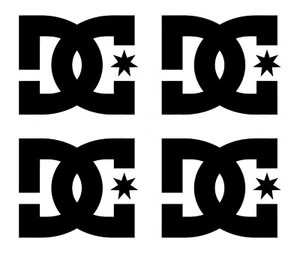 DC SHOES Logo Vinyl Decal Laptop Car Window small set of 4 small Stickers - Picture 1 of 11