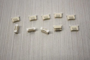 10x Molex Socket FFC/FPC Connector Thru Hole Right-Angle ZIF Bottom Contact 6pin - Picture 1 of 9