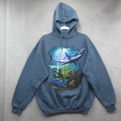 Tultex Seaworld Sharks Vintage Pullover Sudadera con Capucha Extra Grande Y2K EE. UU. Foto 1 de 4