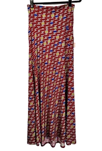 LuLaRoe Maxi Gonna Donna XS (Taglie 2-4) Setosa Morbida Elasticizzata Vita Lunga Nuova con etichette - Foto 1 di 13