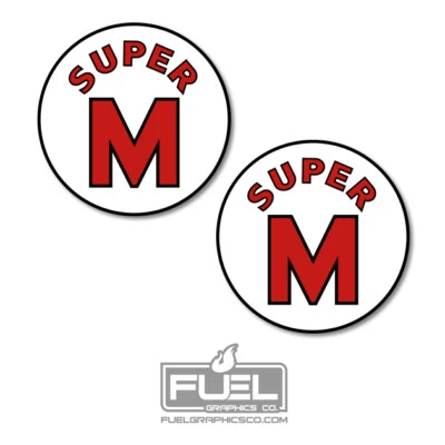 Paquete de 2 calcomanías de vinilo premium McCormick Farmall Super M - tamaño de 5" Foto 1 de 3