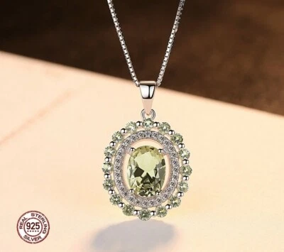 BENIAMINO Silberkette Anhänger 925er Sterling Silber Peridot VVS Zirkonia OVP - Bild 1 von 4