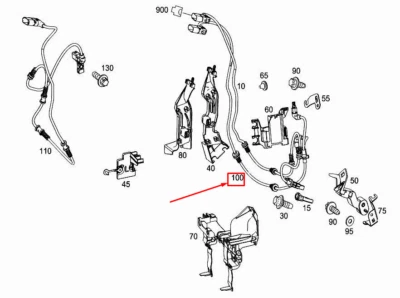 CABLEADO AMORTIGUADOR DELANTERO DERECHO MERCEDES-BENZ S W222 A2225404406 Foto 1 de 4