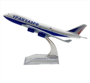 TRANSAERO RUSSIAN AIRLINES BOEING 747 PLANE RARE 1:400 AIRCRAFT NEW METAL MODEL - Picture 1 of 10