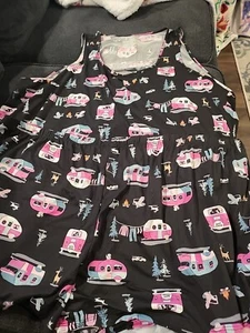 Joyspun Women s Print Tank Top and Shorts Pajama Set 2-Piece Sizes 3X - Picture 1 of 5