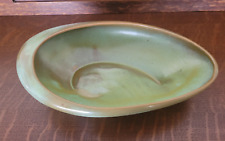 Vintage Frankoma Pottery Bowl No. 231 Prairie Green Teardrop Swirl Plainsman