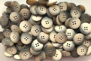 12mm 15mm 20mm 25mm Natural Beige Brown Cream Brush 4 Hole Buttons W62-W65 - Picture 1 of 1