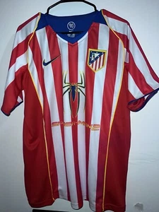 Spider-Man 2 Atletico Madrid 2004/2005 Casemita Home Jersey Shirt L SIMIONE #14 - Picture 1 of 3