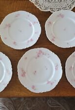 Antique Theodore Haviland Limoges France Pink Roses 9.5" Dinner Plates Set Of 4