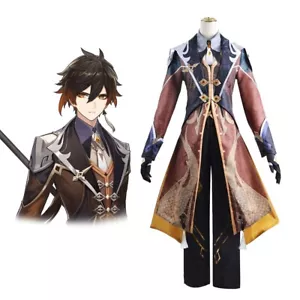Gioco Genshin Impact Zhongli costume cosplay abito completo carnevale di Halloween - Foto 1 di 12