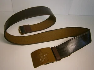 Vintage Soviet Red Army Officers Belt 42" USSR Star Buckle Russian Military Gear - Picture 1 of 12