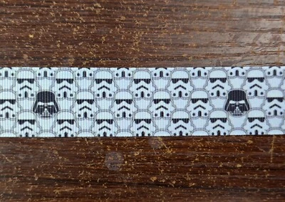 1" Star Wars Darth Vader & Stormtroopers Ribbon - SOLD BY YARD - Image 1 of 2