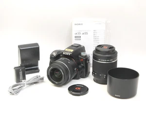 Sony Alpha SLT-A55V Digital SLR Camera (Kit w/ 18-55mm and 55-200mm Lens) - Picture 1 of 15