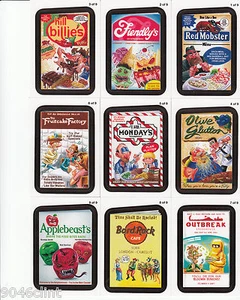 2013 VERRÜCKTE PAKETE SERIE 11 UNHÖFLICHE LEBENSMITTEL KOMPLETTSET 9/9 RESTAURANT PARODIE - Bild 1 von 2